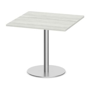 Square Top - Round Base Meeting Table - 36" - Silver Birch