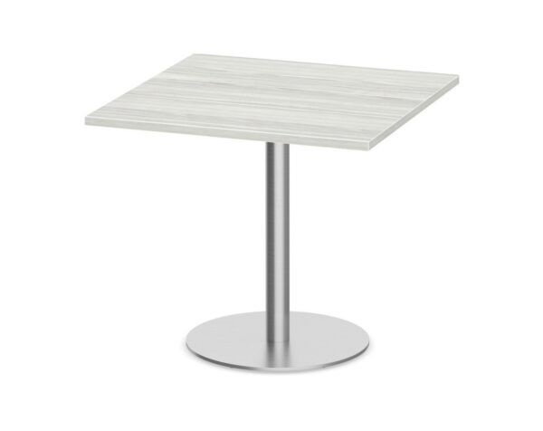 Square Top - Round Base Meeting Table - 36" - Silver Birch