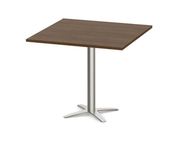 Square Top - Cross Base Meeting Table - 36" - Modern Walnut