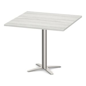 Square Top - Cross Base Meeting Table - 36" - Silver Birch