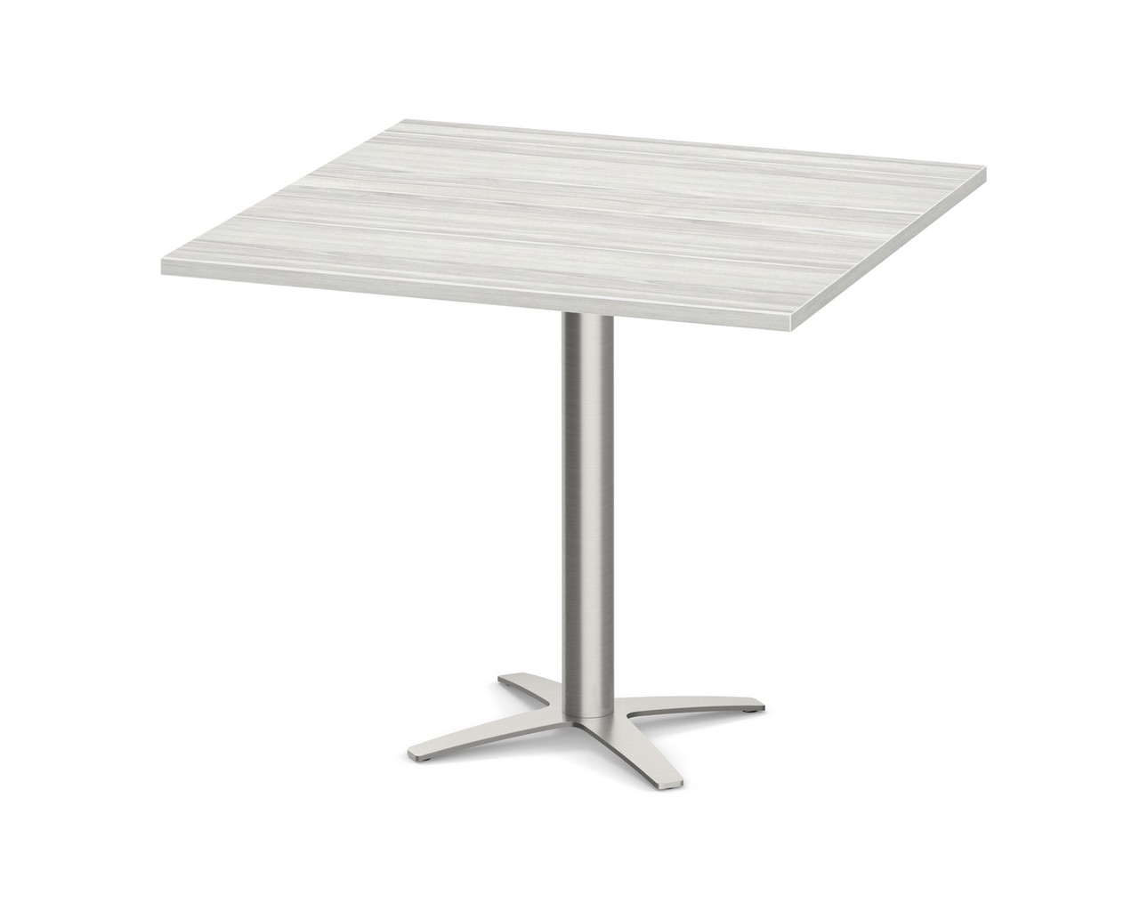 Square Top - Cross Base Meeting Table - 36" - Silver Birch