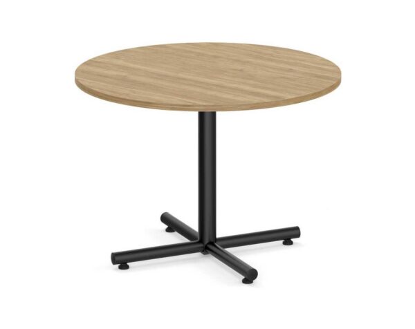 Classic Round Meeting Table - Black Cross Base - 47" - Aspen