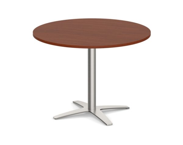 Round Top - Cross Base Meeting Table - 47" - Cherry