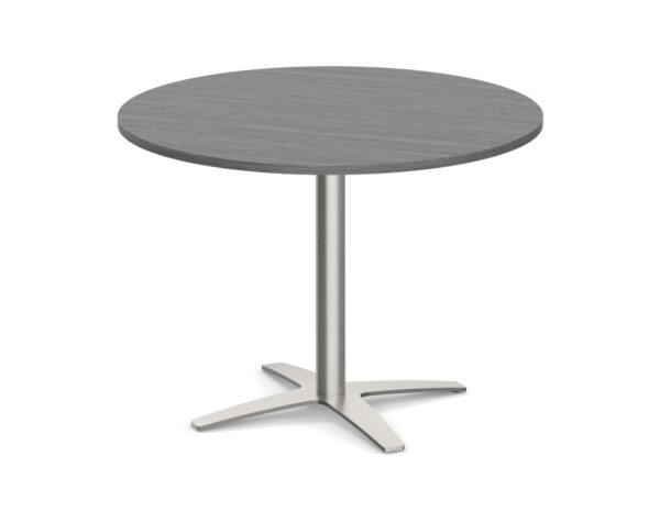 Round Top - Cross Base Meeting Table - 47" - Newport Grey