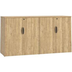 38" H Locking Double Door Storage Credenza - Aspen