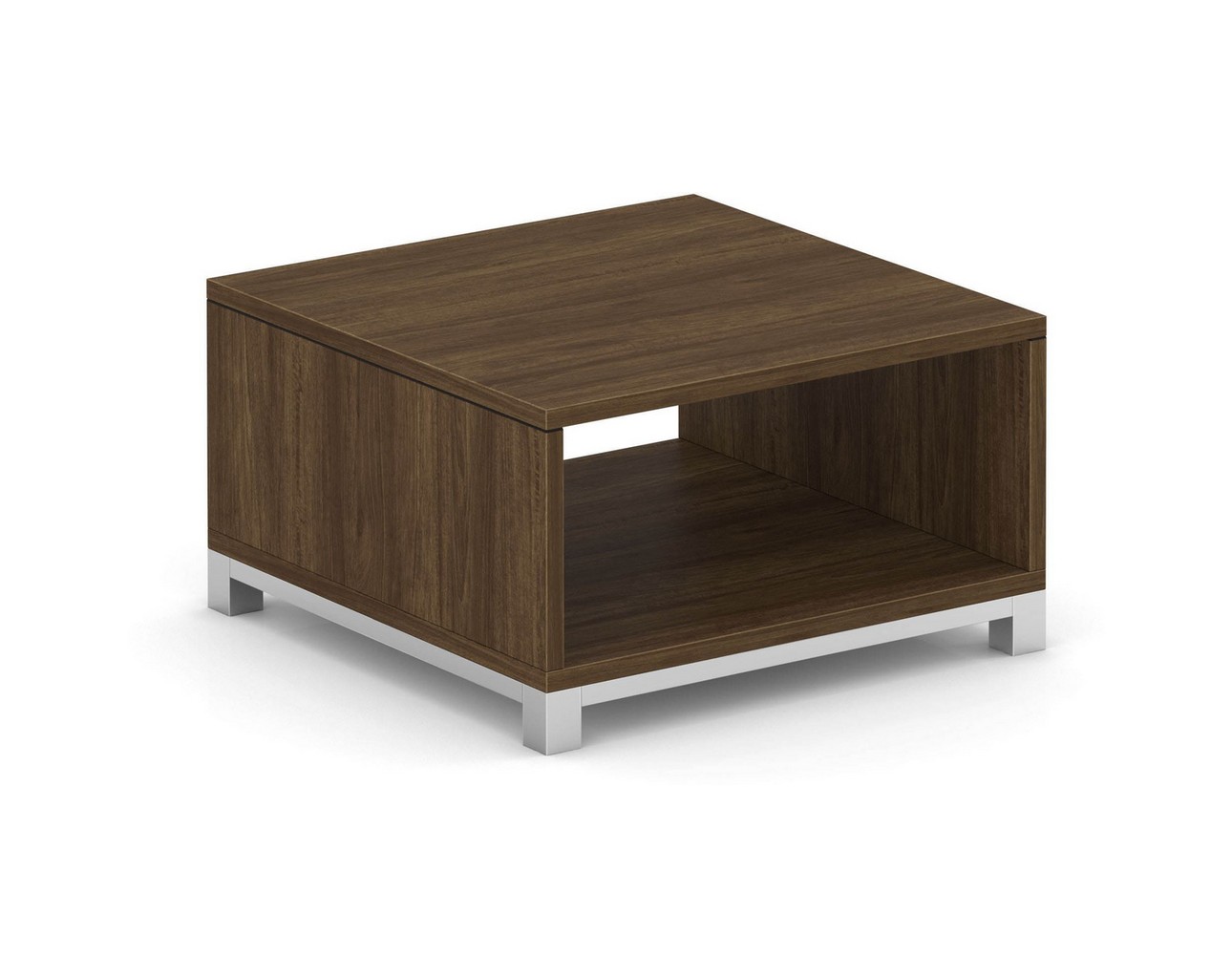 Compose End Table with Metal Base - Modern Walnut