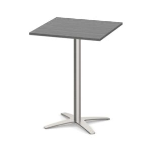 Square Bistro Table with Metal Cross Base - 24in - Newport Grey