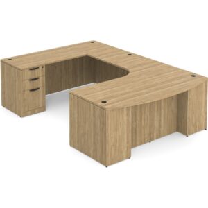 Classic Plus U Shaped Desk with Radius Left Hand - Aspen