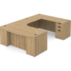 Classic Plus U Shaped Desk with Radius Right Hand - Aspen