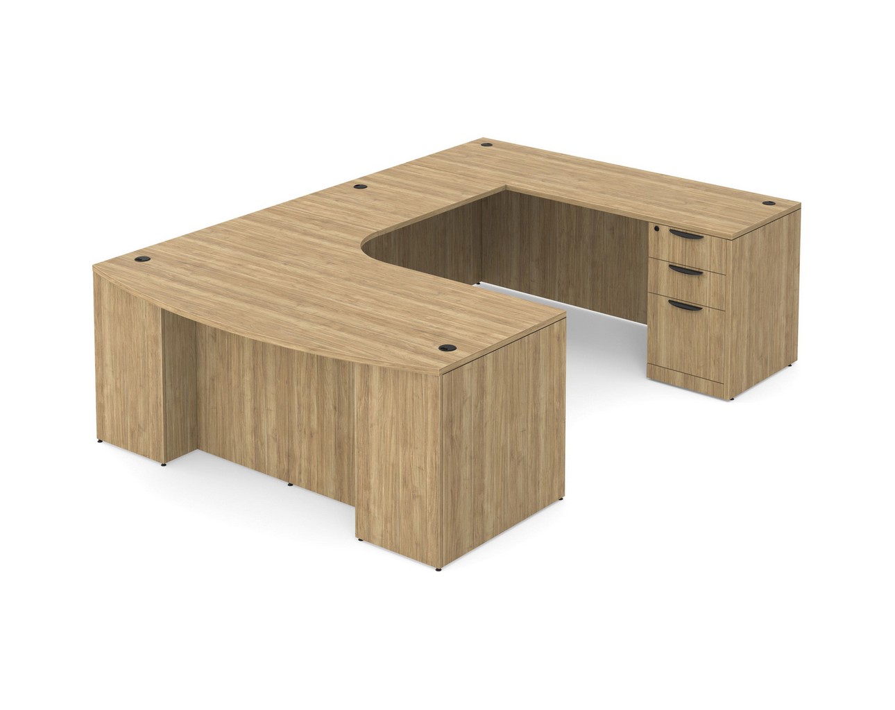 Classic Plus U Shaped Desk with Radius Right Hand - Aspen