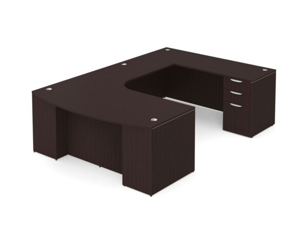 Classic Plus U Shaped Desk with Radius Right Hand - Espresso