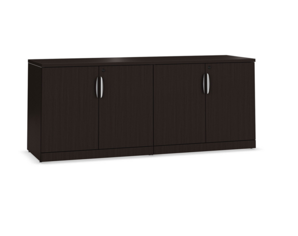 29" H Locking Double Door Storage Credenza - Espresso