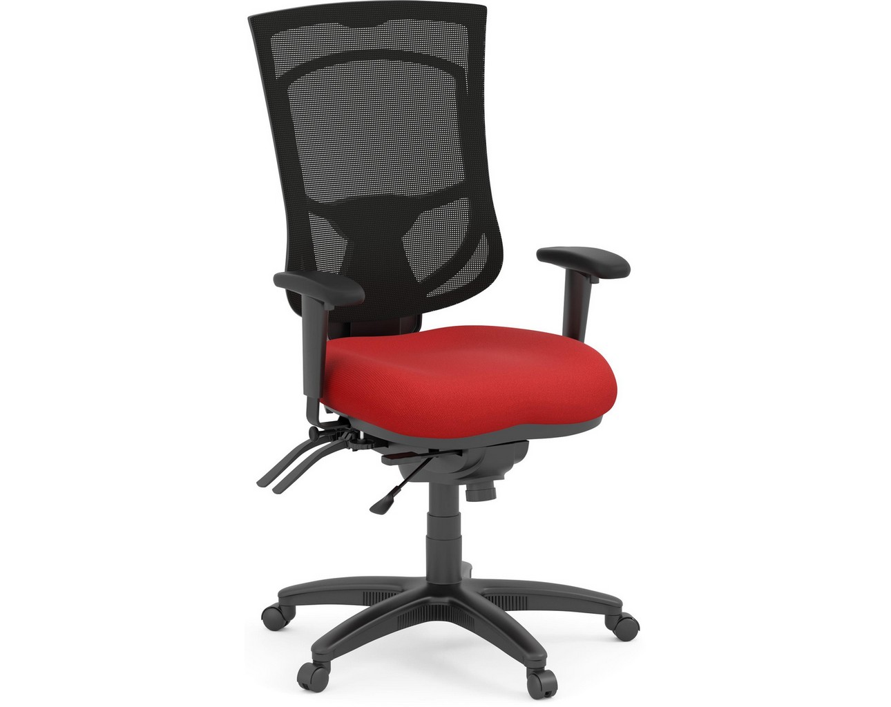 CoolMesh Pro Executive High Back Chair – Red Fabric 2