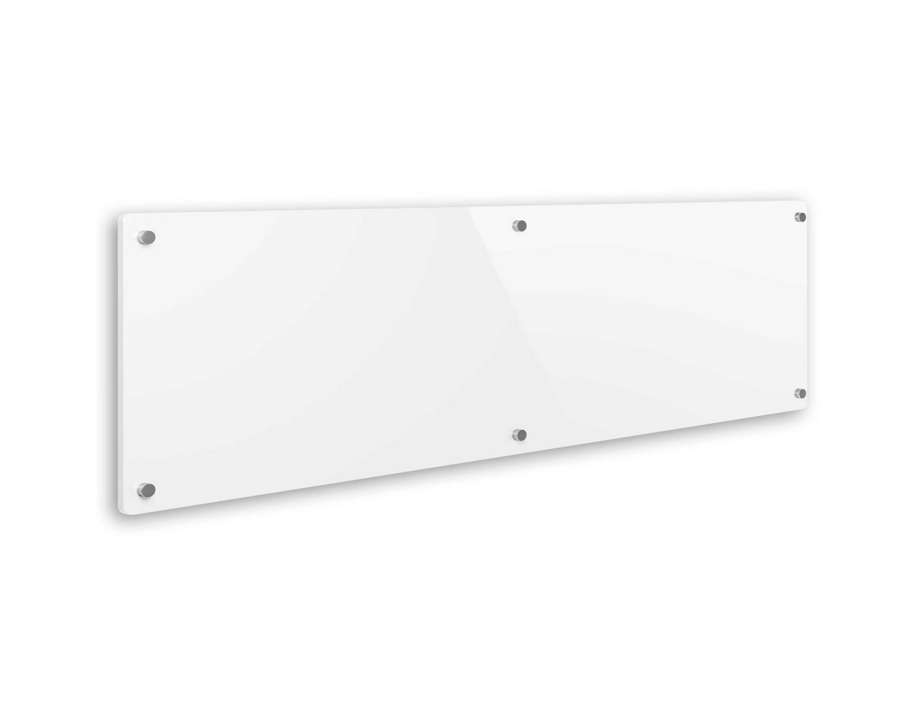 Magnetic Glass Dry Erase Whiteboard 17"H x 69"W