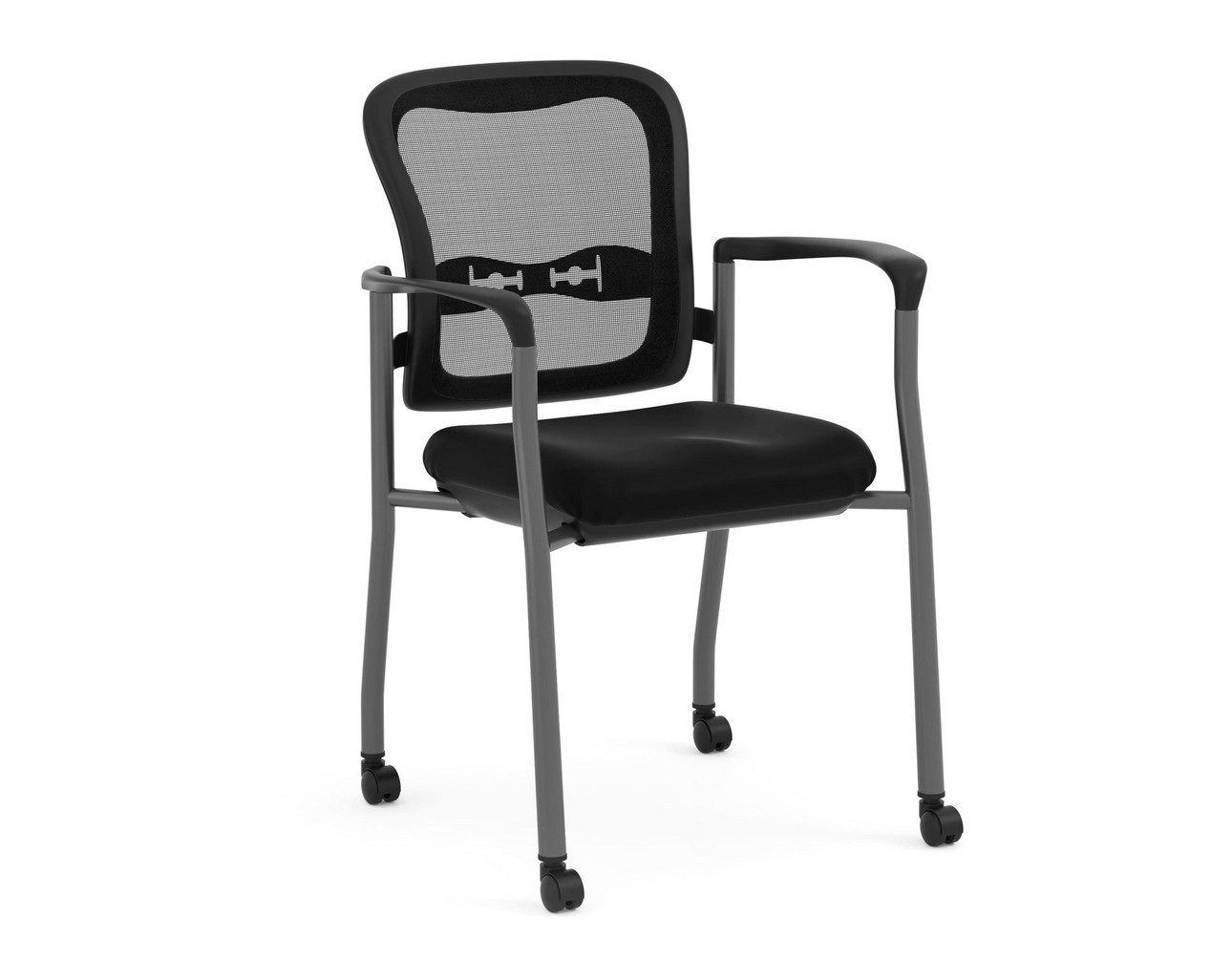 Spice! Stackable Mesh Guest Chair – Vinyl – Casters