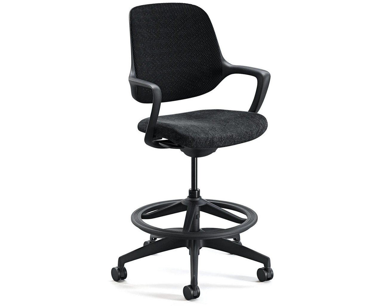Niro Drafting Chair - 17851BLKBLK463BLK460