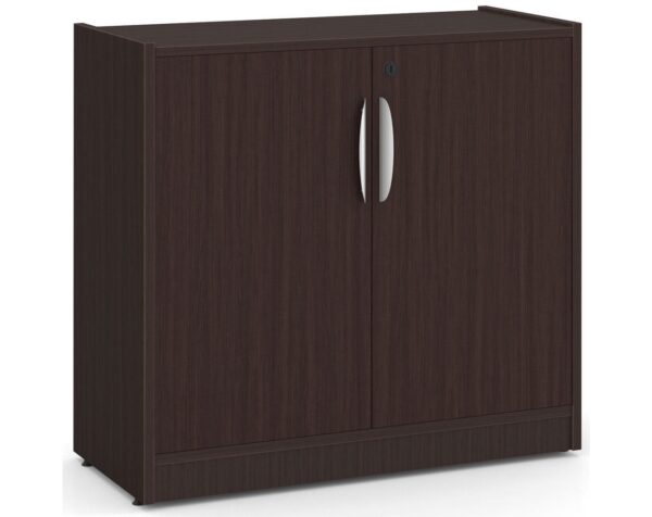 Heavy Duty Bookshelves - 2 Shelf - with Doors - Espresso