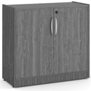 Heavy Duty Bookshelves - 2 Shelf - with Doors - Newport Grey