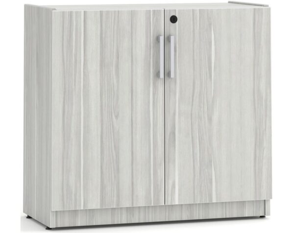 Heavy Duty Bookshelves - 2 Shelf - with Doors - Silver Birch