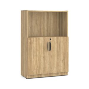 Heavy Duty Bookshelves - 4 Shelf with Doors - Aspen