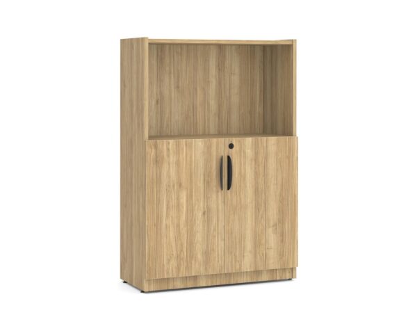 Heavy Duty Bookshelves - 4 Shelf with Doors - Aspen