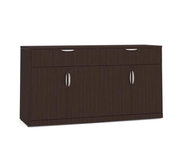 Storage Credenza with Double Buffet Drawers - Espresso
