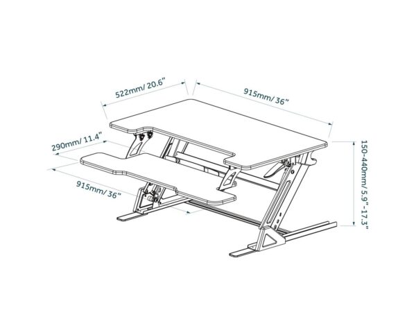 Sit-to-Stand Desk Top Riser