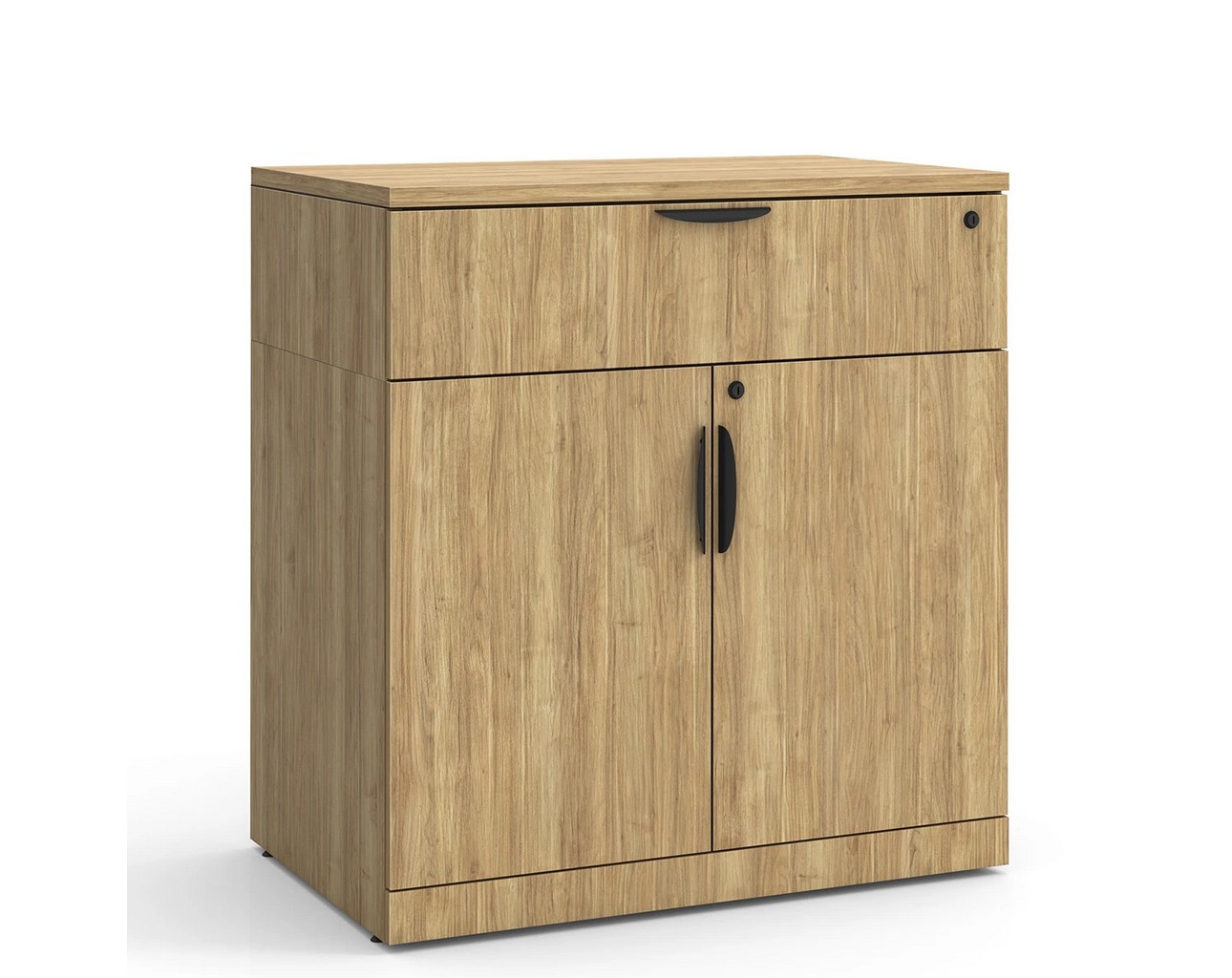 38"H Locking Double Door Cabinet with Buffet Drawer -Aspen