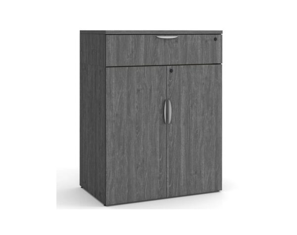 46.5"H Locking Double Door Cabinet with Buffet Drawer - Newport Grey