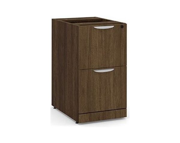 Classic File/File Pedestal - Modern Walnut