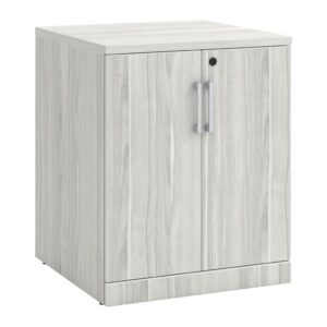 Mobile Locking Double Door Storage Cabinet - Silver Birch
