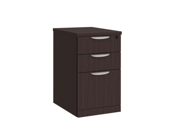 3 Drawer Locking Mobile Pedestal - 26.5" - Espresso