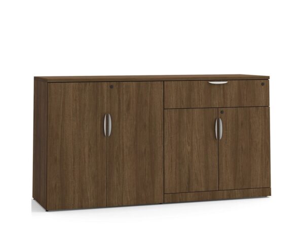 Storage Credenza with Buffet Drawer - Modern Walnut