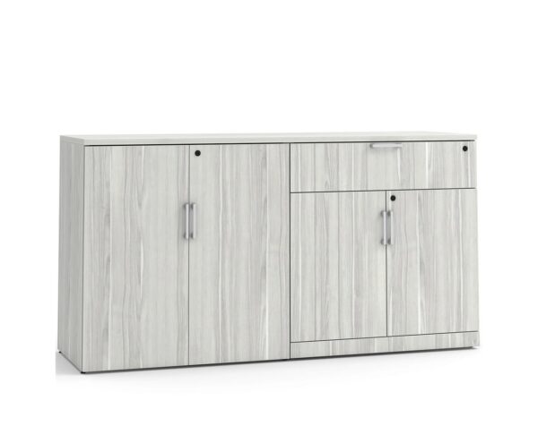 Storage Credenza with Buffet Drawer - Silver Birch