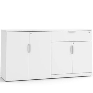 Storage Credenza with Buffet Drawer - White