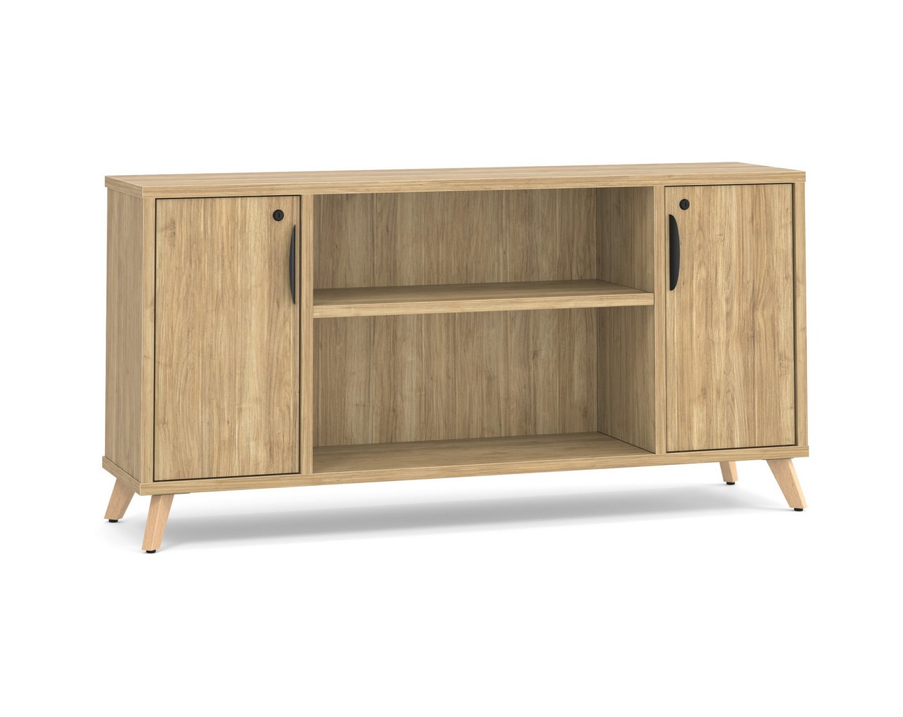 Signature Narrow Storage Credenza - Aspen - Natural Oak