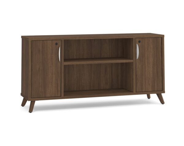 Signature Narrow Storage Credenza - Modern Walnut - Modern Walnut